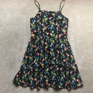 Size Medium black floral dress